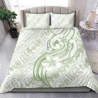 Hawaii Plumeria Lokelani Pikake Lei Bedding Set Oma'oma'o Polynesian Tattoo