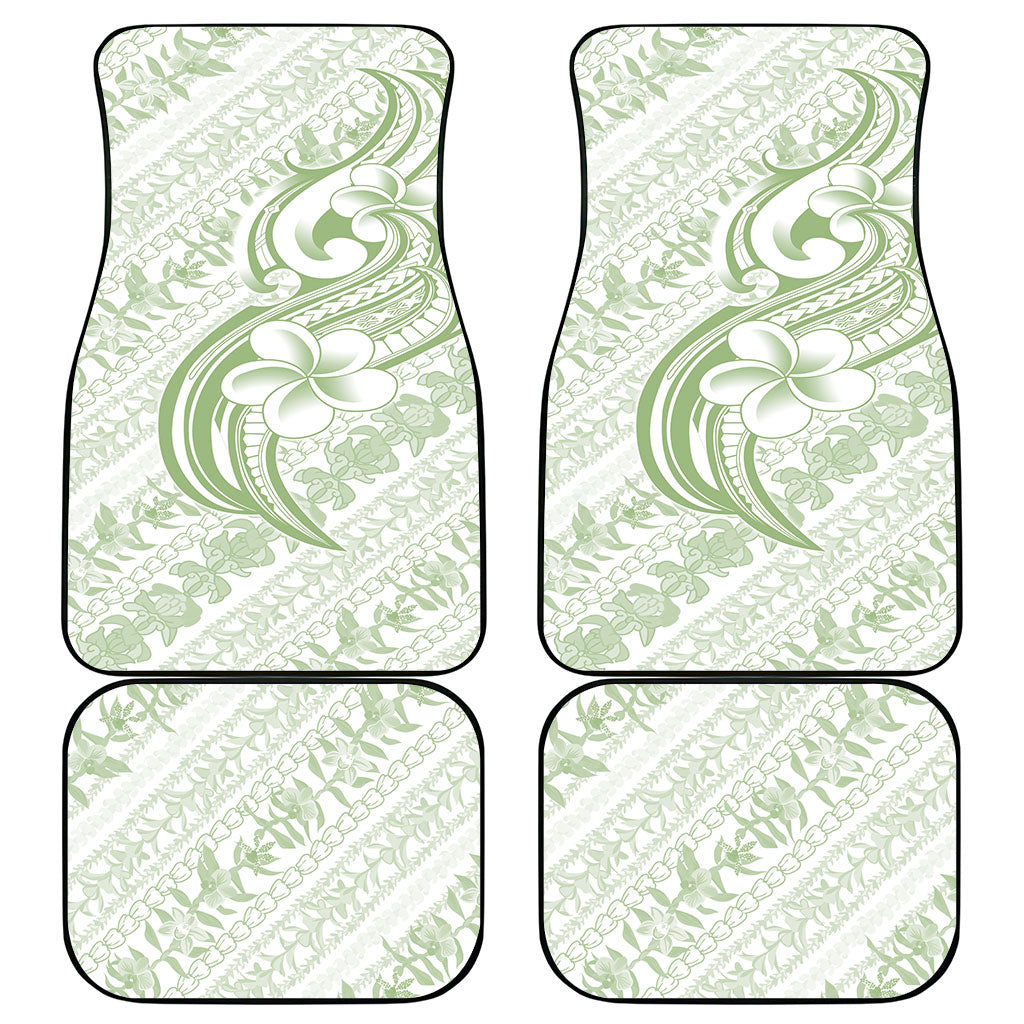 Hawaii Plumeria Lokelani Pikake Lei Car Mats Oma'oma'o Polynesian Tattoo