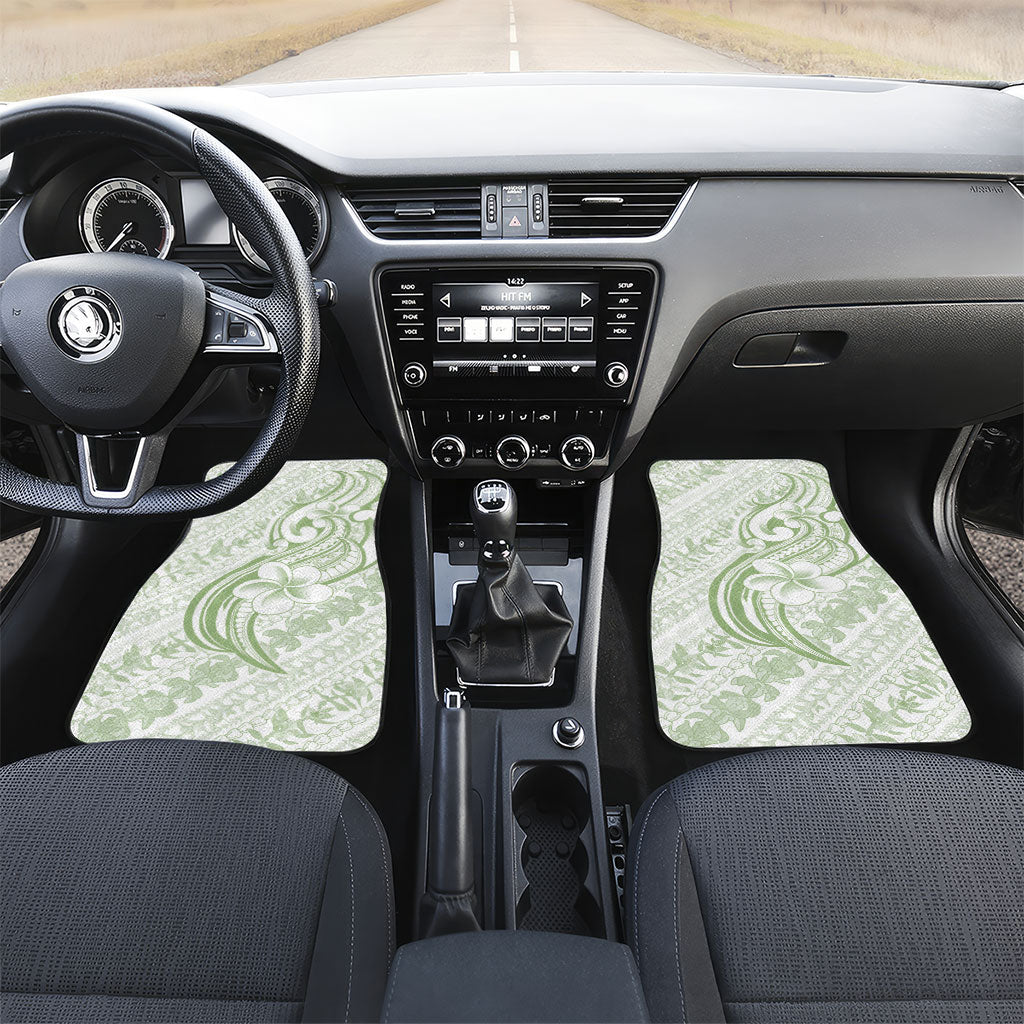 Hawaii Plumeria Lokelani Pikake Lei Car Mats Oma'oma'o Polynesian Tattoo