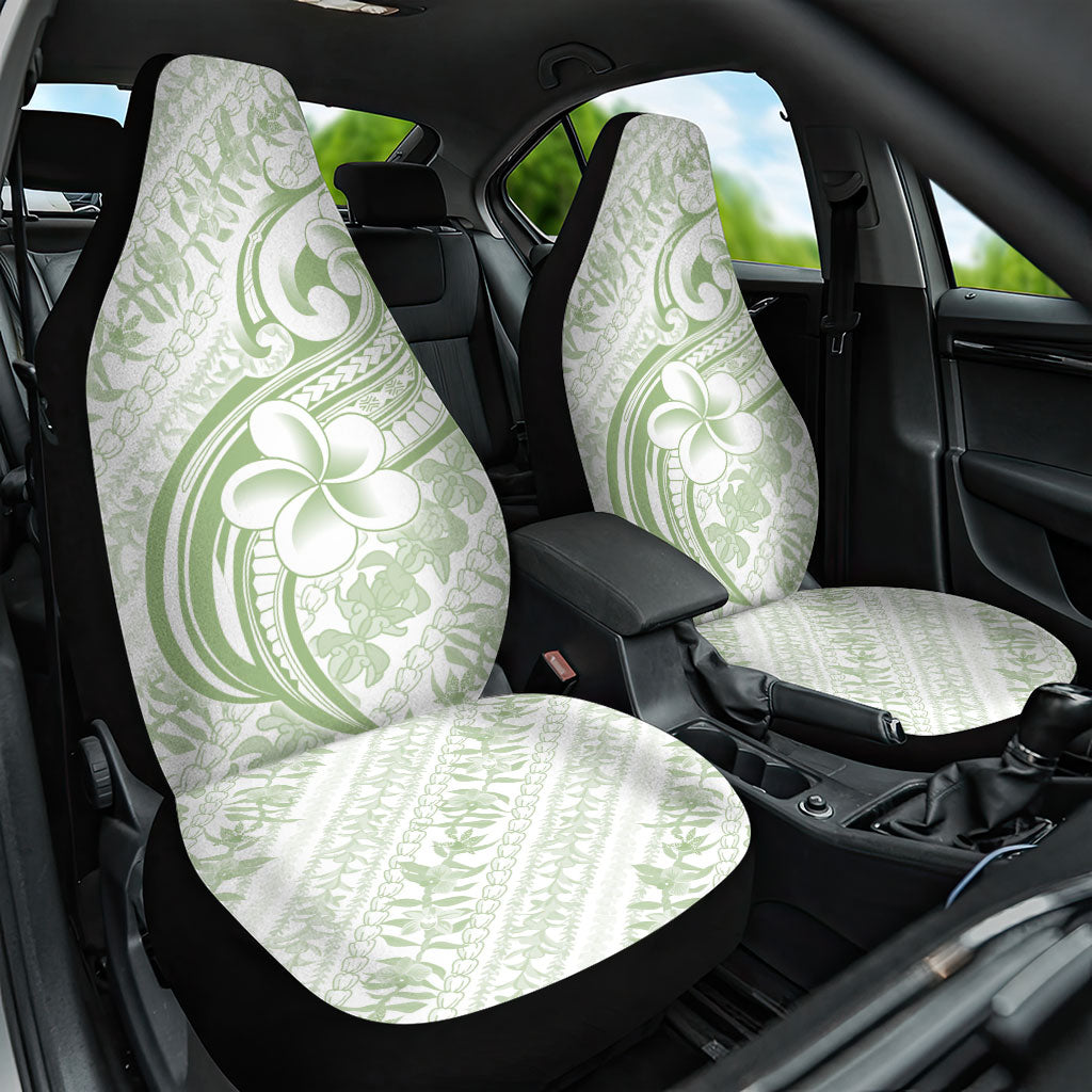 Hawaii Plumeria Lokelani Pikake Lei Car Seat Cover Oma'oma'o Polynesian Tattoo