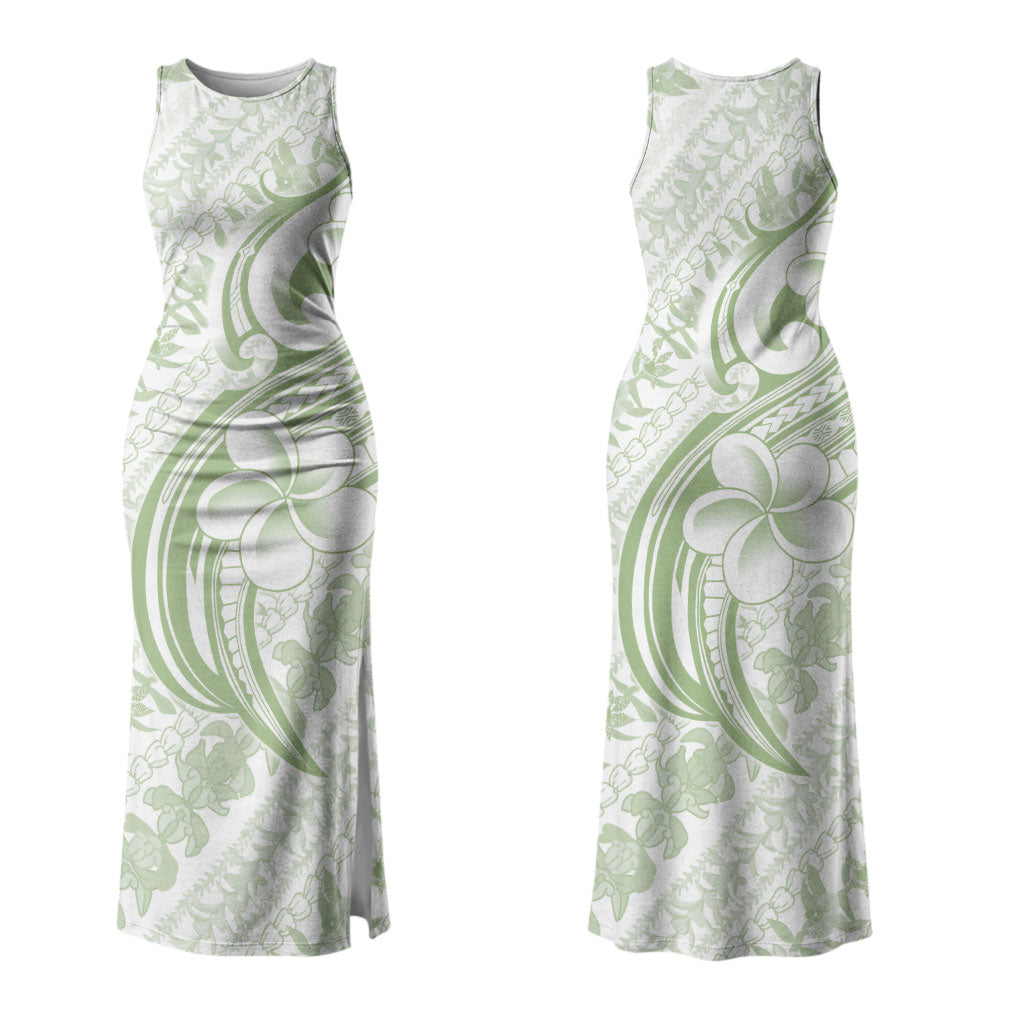 Hawaii Plumeria Lokelani Pikake Lei Couples Matching Tank Maxi Dress and Hawaiian Shirt Oma'oma'o Polynesian Tattoo LT9 - Polynesian Pride