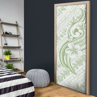 Hawaii Plumeria Lokelani Pikake Lei Door Cover Oma'oma'o Polynesian Tattoo LT9 - Polynesian Pride
