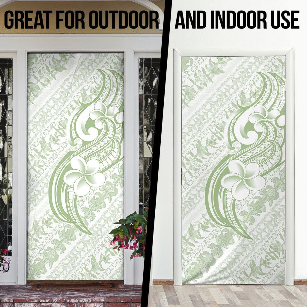Hawaii Plumeria Lokelani Pikake Lei Door Cover Oma'oma'o Polynesian Tattoo LT9 - Polynesian Pride