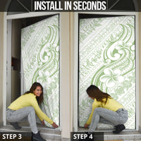 Hawaii Plumeria Lokelani Pikake Lei Door Cover Oma'oma'o Polynesian Tattoo LT9 - Polynesian Pride