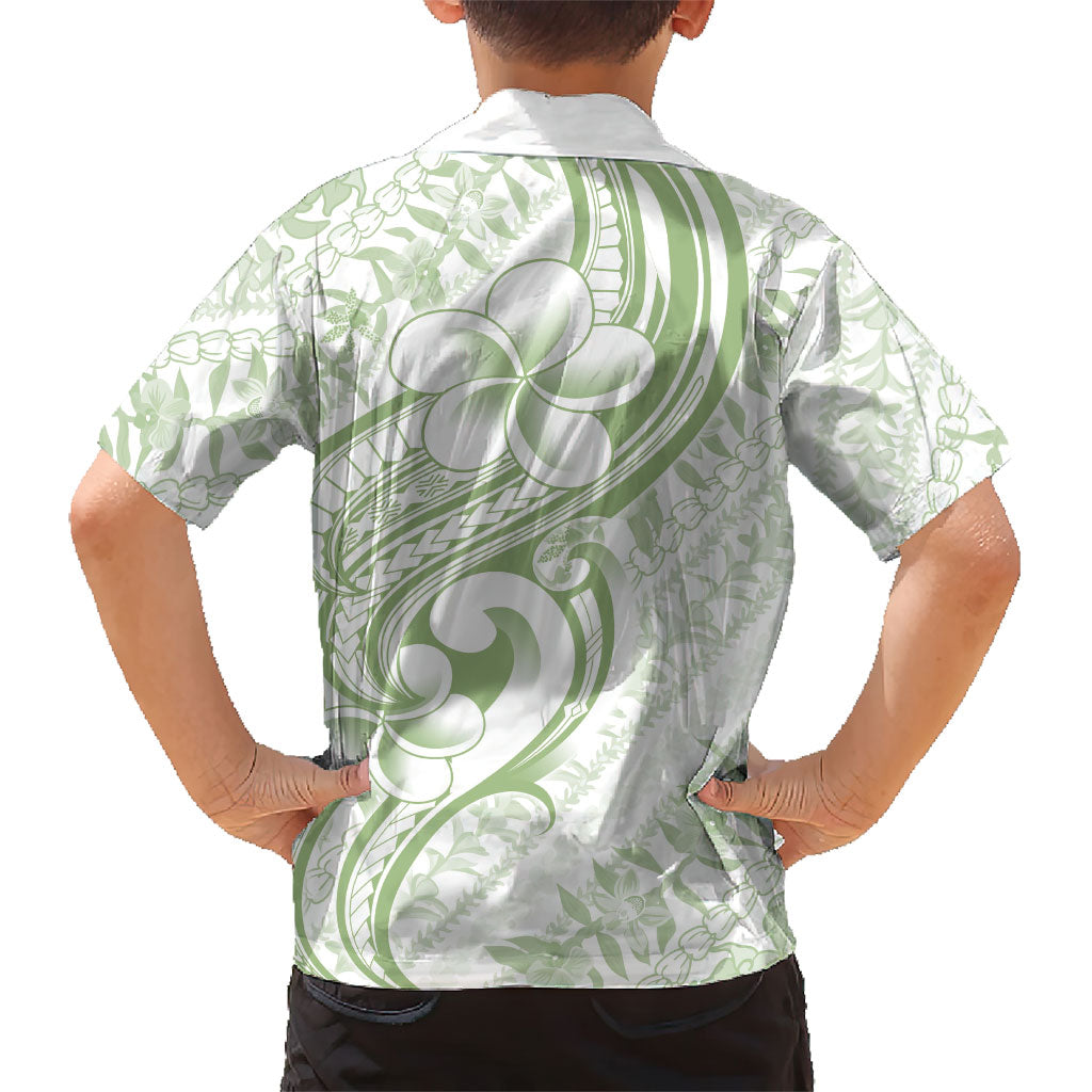 Hawaii Plumeria Lokelani Pikake Lei Family Matching Puletasi and Hawaiian Shirt Oma'oma'o Polynesian Tattoo