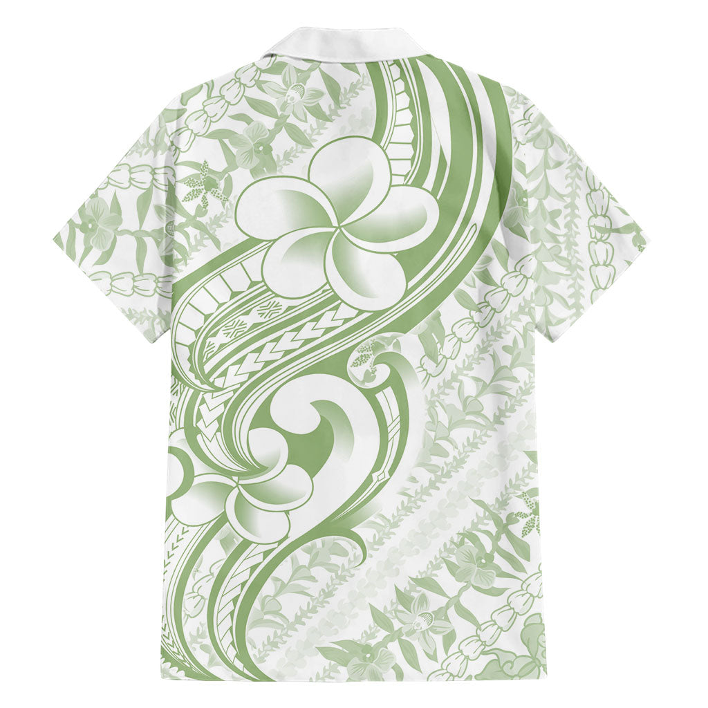 Hawaii Plumeria Lokelani Pikake Lei Family Matching Tank Maxi Dress and Hawaiian Shirt Oma'oma'o Polynesian Tattoo