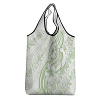 Hawaii Plumeria Lokelani Pikake Lei Grocery Bag Oma'oma'o Polynesian Tattoo