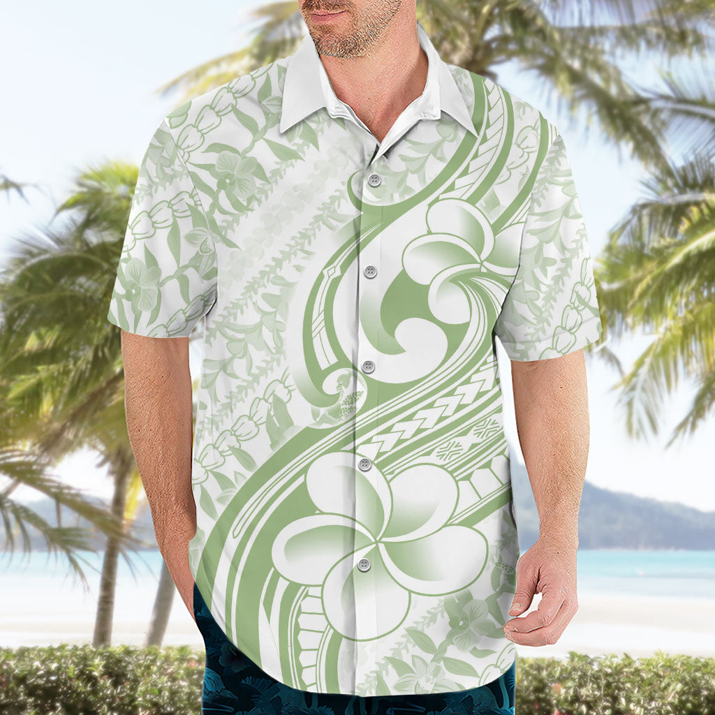 Hawaii Plumeria Lokelani Pikake Lei Hawaiian Shirt Oma'oma'o Polynesian Tattoo