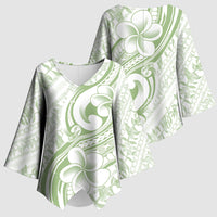 Hawaii Plumeria Lokelani Pikake Lei Kimono Sleeve Blouse Oma'oma'o Polynesian Tattoo LT9 - Polynesian Pride
