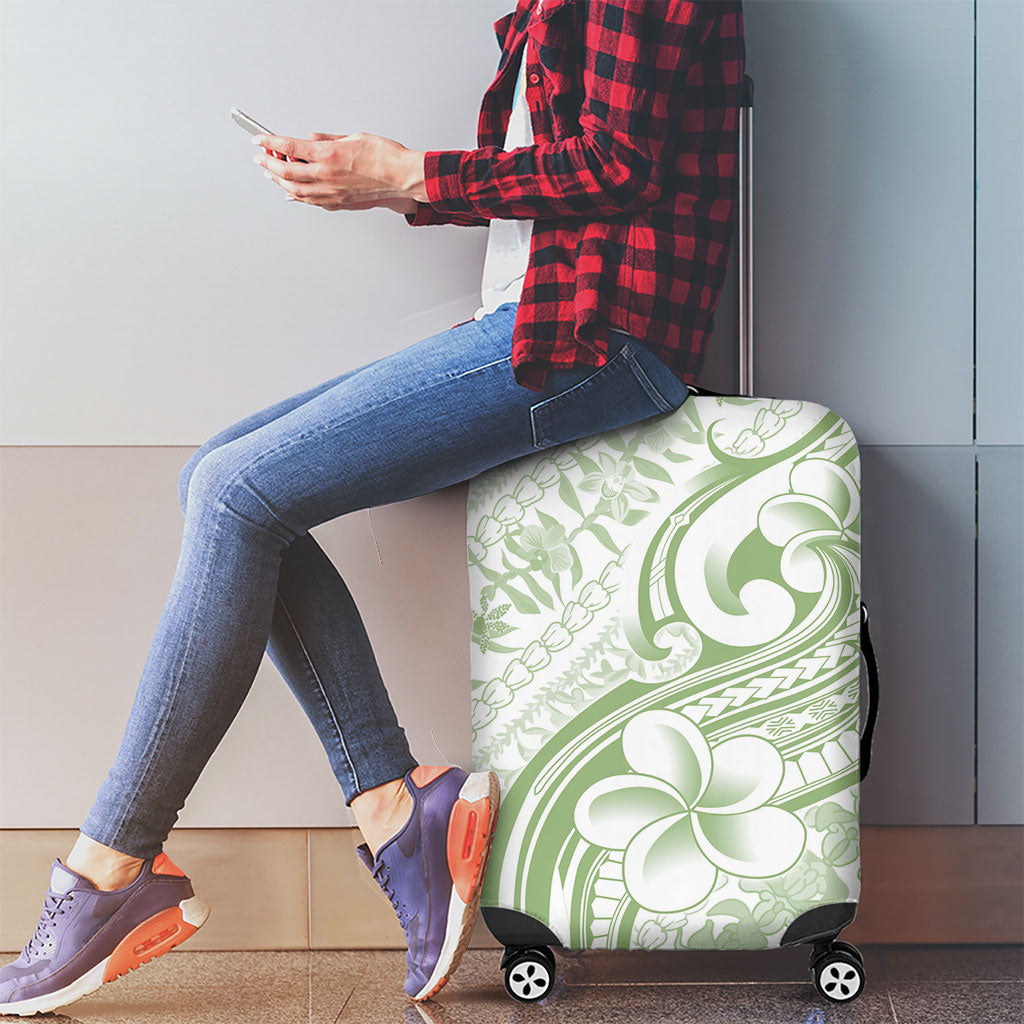Hawaii Plumeria Lokelani Pikake Lei Luggage Cover Oma'oma'o Polynesian Tattoo