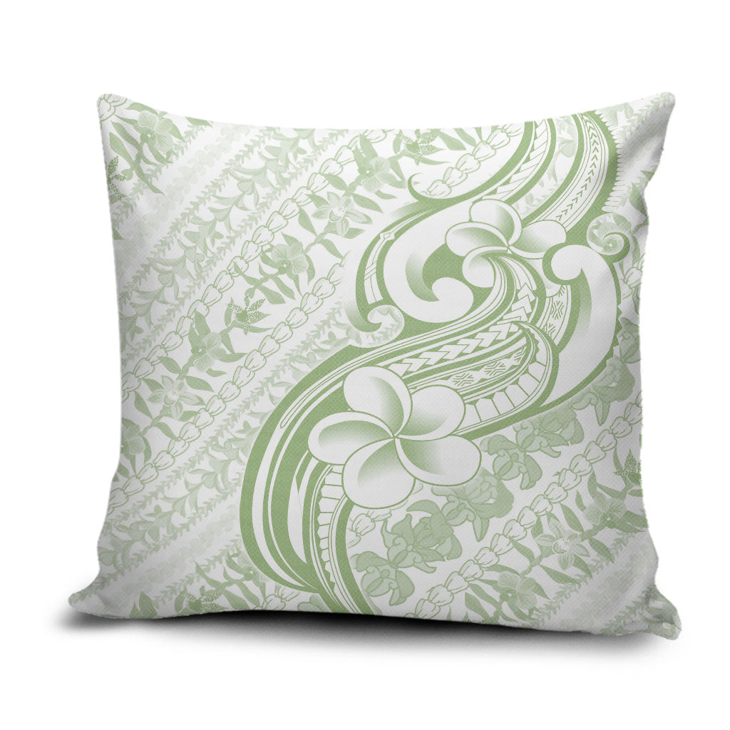 Hawaii Plumeria Lokelani Pikake Lei Pillow Cover Oma'oma'o Polynesian Tattoo