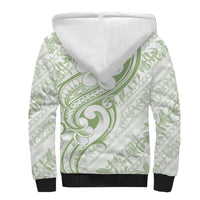 Hawaii Plumeria Lokelani Pikake Lei Sherpa Hoodie Oma'oma'o Polynesian Tattoo