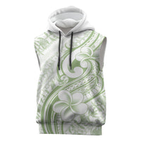 Hawaii Plumeria Lokelani Pikake Lei Sleeveless Hoodie Oma'oma'o Polynesian Tattoo