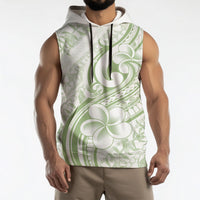 Hawaii Plumeria Lokelani Pikake Lei Sleeveless Hoodie Oma'oma'o Polynesian Tattoo