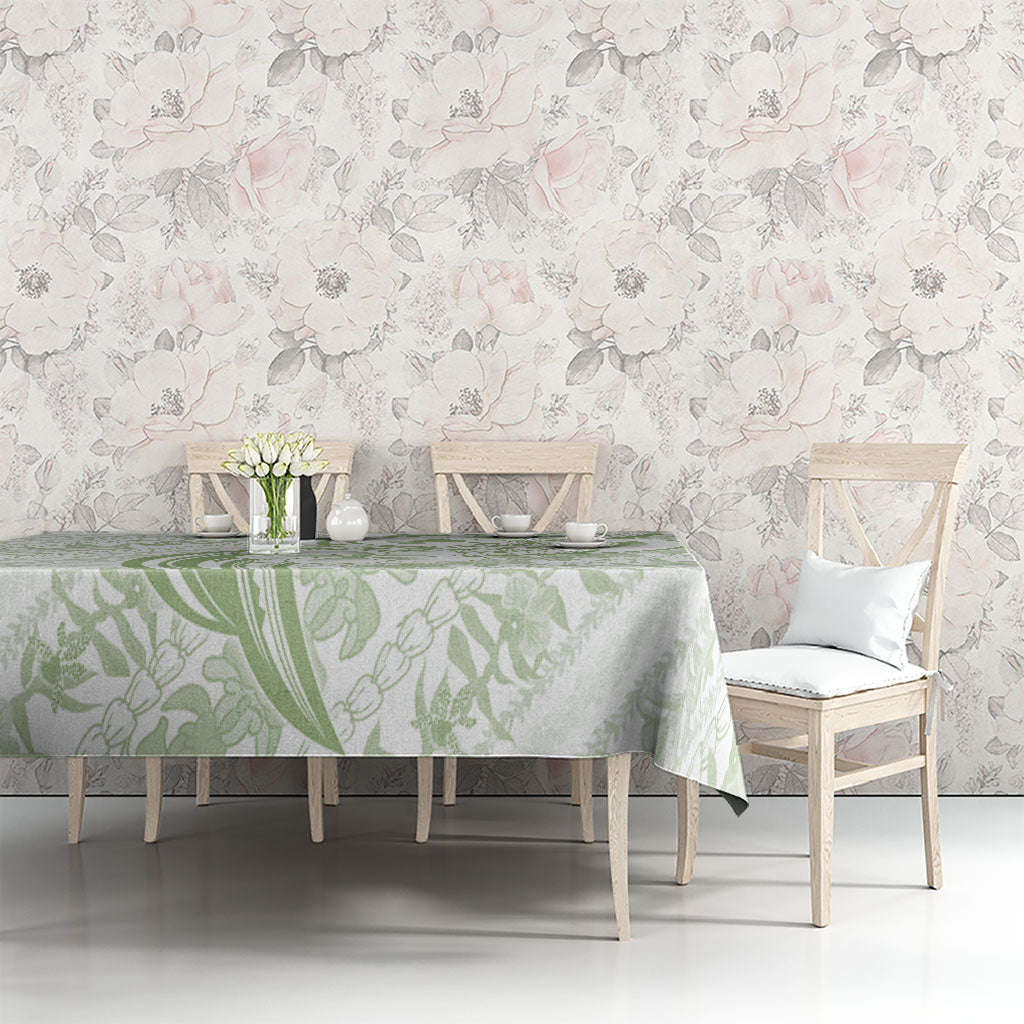 Hawaii Plumeria Lokelani Pikake Lei Tablecloth Oma'oma'o Polynesian Tattoo LT9 - Polynesian Pride