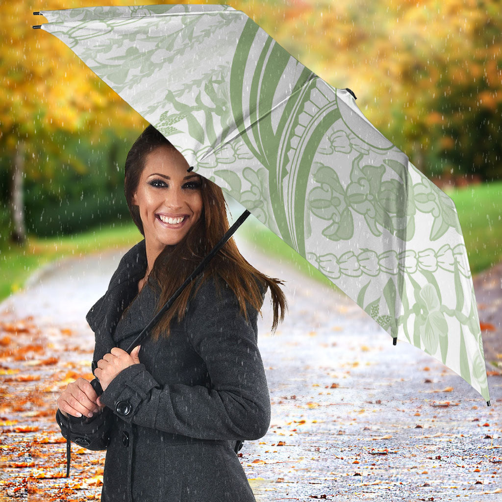 Hawaii Plumeria Lokelani Pikake Lei Umbrella Oma'oma'o Polynesian Tattoo