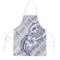 Hawaii Plumeria Lokelani Pikake Lei Apron Navy Blue Polynesian Tattoo LT9 Navy Blue - Polynesian Pride