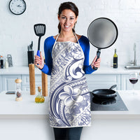 Hawaii Plumeria Lokelani Pikake Lei Apron Navy Blue Polynesian Tattoo LT9 - Polynesian Pride
