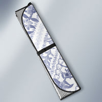 Hawaii Plumeria Lokelani Pikake Lei Auto Sun Shade Navy Blue Polynesian Tattoo
