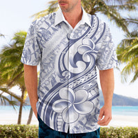 Hawaii Plumeria Lokelani Pikake Lei Hawaiian Shirt Navy Blue Polynesian Tattoo LT9 - Polynesian Pride