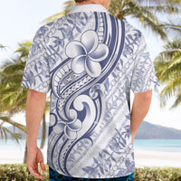 Hawaii Plumeria Lokelani Pikake Lei Hawaiian Shirt Navy Blue Polynesian Tattoo LT9 - Polynesian Pride