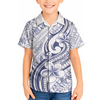 Hawaii Plumeria Lokelani Pikake Lei Hawaiian Shirt Navy Blue Polynesian Tattoo LT9 - Polynesian Pride