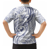 Hawaii Plumeria Lokelani Pikake Lei Hawaiian Shirt Navy Blue Polynesian Tattoo LT9 - Polynesian Pride