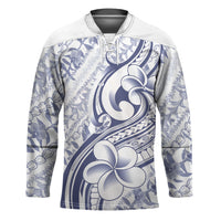 Hawaii Plumeria Lokelani Pikake Lei Hockey Jersey Navy Blue Polynesian Tattoo LT9 Unisex Navy Blue - Polynesian Pride