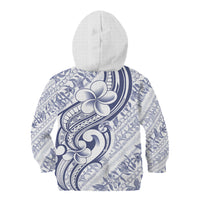 Hawaii Plumeria Lokelani Pikake Lei Kid Hoodie Navy Blue Polynesian Tattoo LT9 - Polynesian Pride