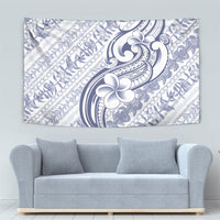 Hawaii Plumeria Lokelani Pikake Lei Tapestry Navy Blue Polynesian Tattoo