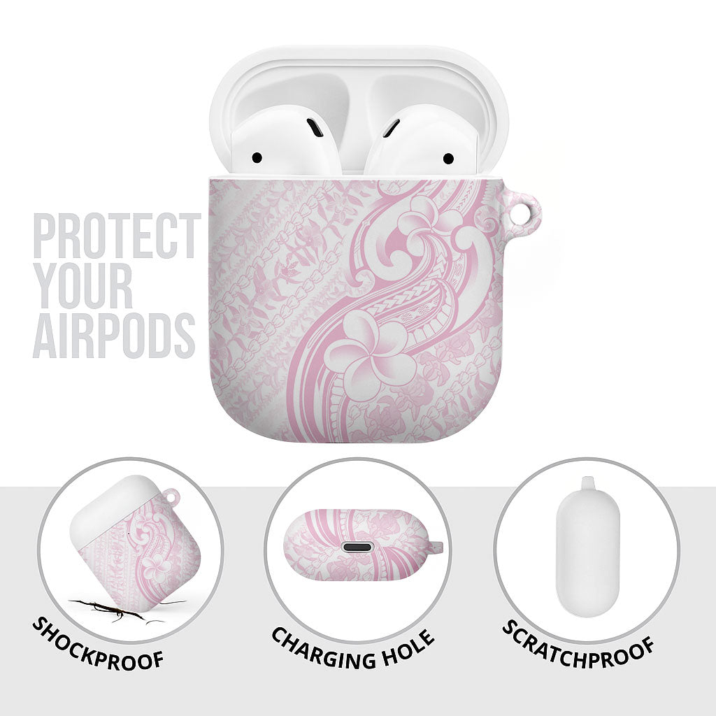 Hawaii Plumeria Lokelani Pikake Lei AirPods Case Poni Mama Polynesian Tattoo