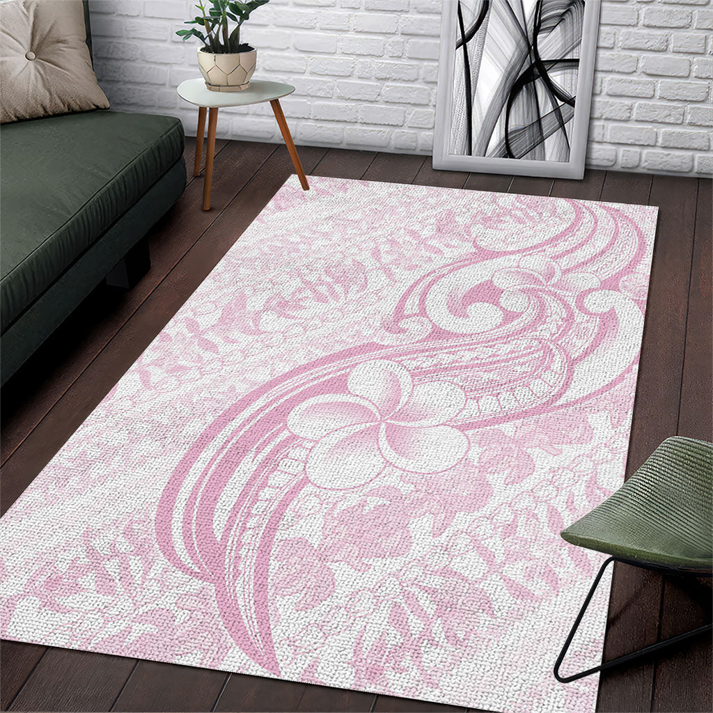 Hawaii Plumeria Lokelani Pikake Lei Area Rug Poni Mama Polynesian Tattoo