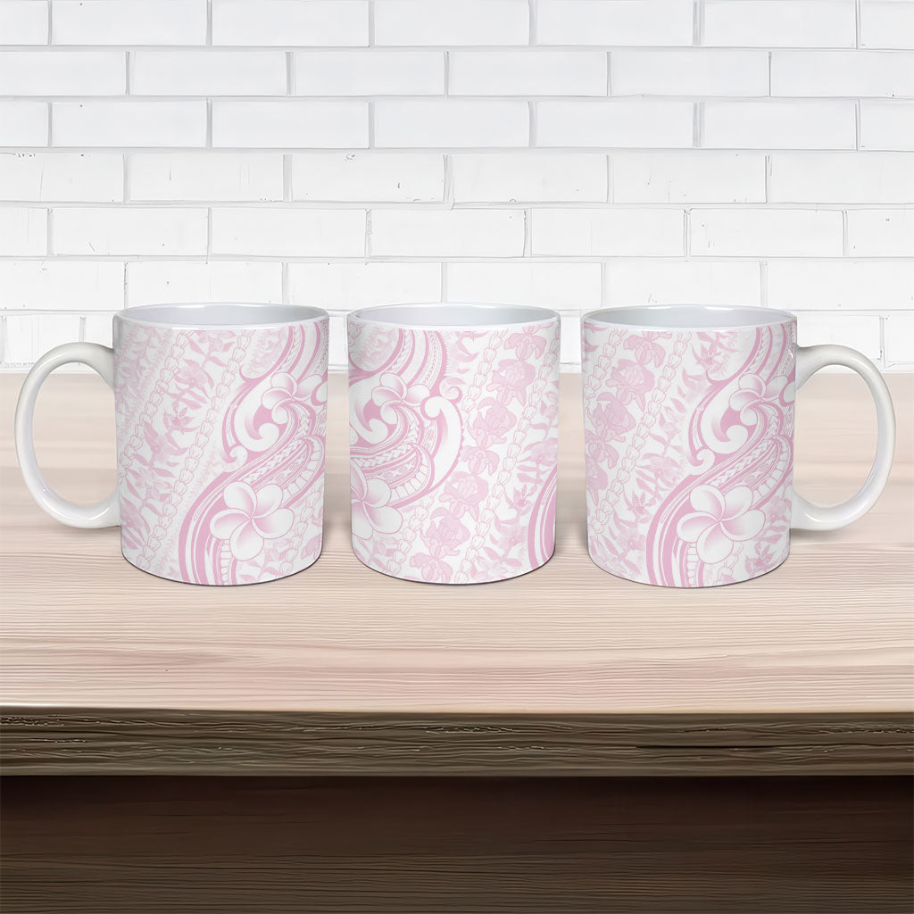 Hawaii Plumeria Lokelani Pikake Lei Ceramic Mug Poni Mama Polynesian Tattoo LT9 - Polynesian Pride
