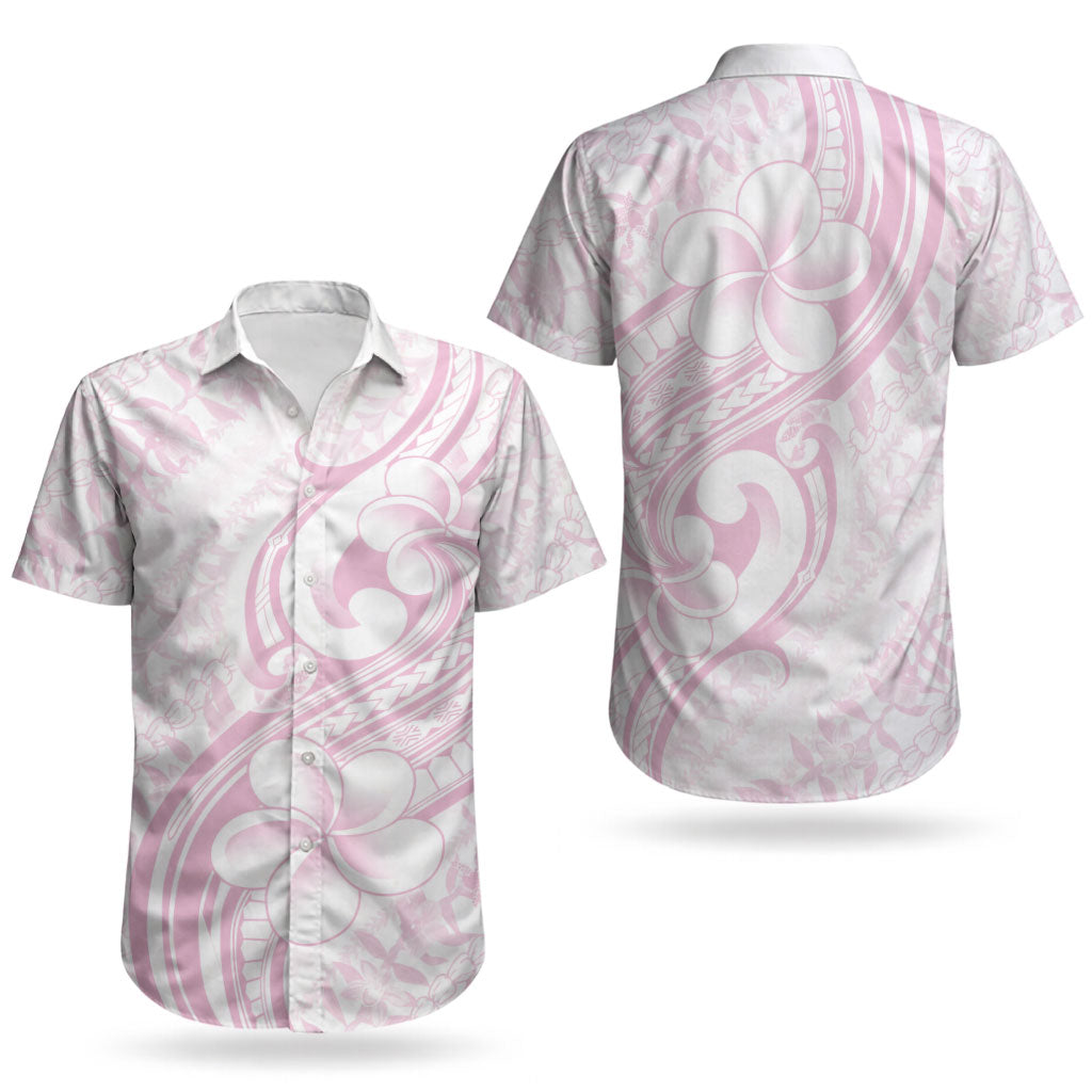 Hawaii Plumeria Lokelani Pikake Lei Couples Matching Off Shoulder Maxi Dress and Hawaiian Shirt Poni Mama Polynesian Tattoo LT9 - Polynesian Pride