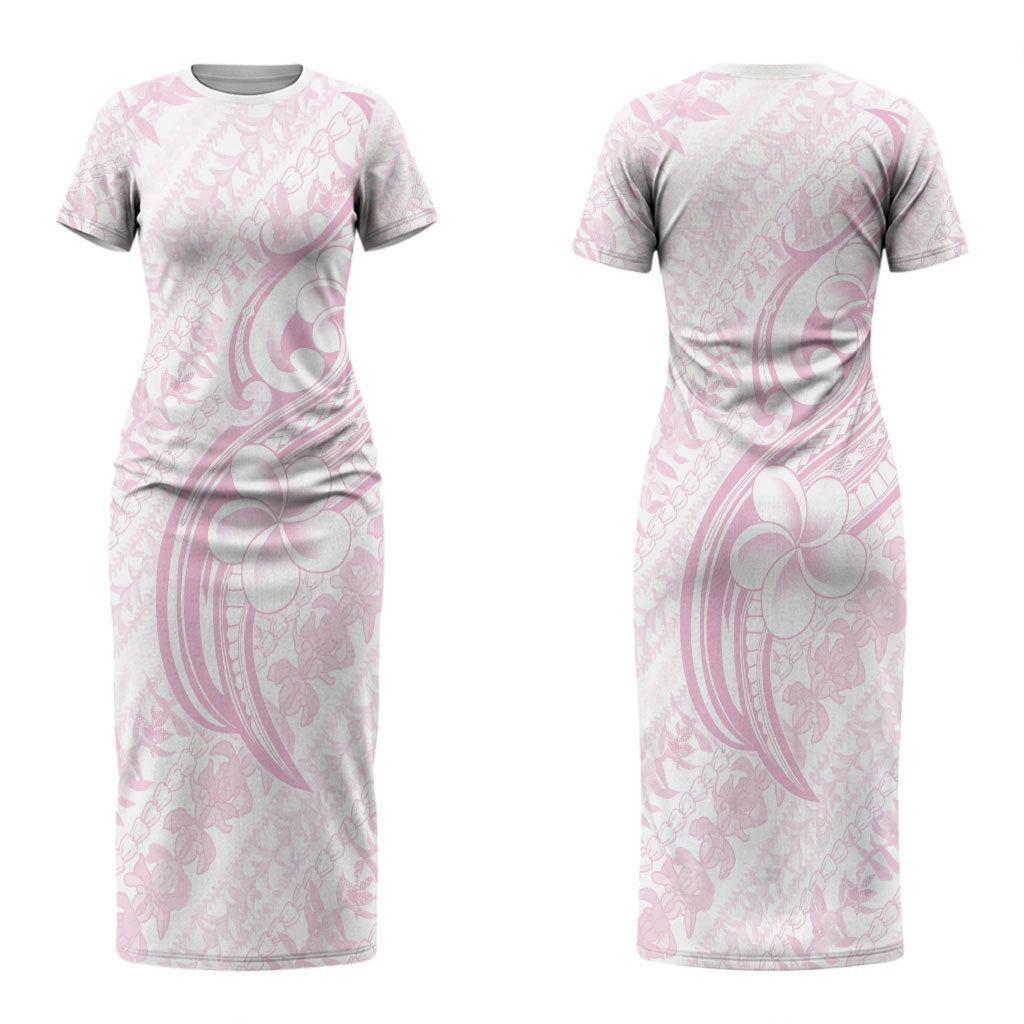 Hawaii Plumeria Lokelani Pikake Lei Couples Matching Short Sleeve Bodycon Dress and Long Sleeve Button Shirt Poni Mama Polynesian Tattoo LT9 - Polynesian Pride
