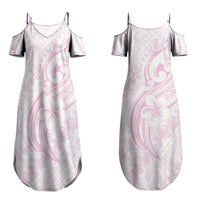 Hawaii Plumeria Lokelani Pikake Lei Couples Matching Summer Maxi Dress and Hawaiian Shirt Poni Mama Polynesian Tattoo LT9 - Polynesian Pride
