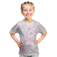 Hawaii Plumeria Lokelani Pikake Lei Kid T Shirt Poni Mama Polynesian Tattoo LT9 Pink - Polynesian Pride