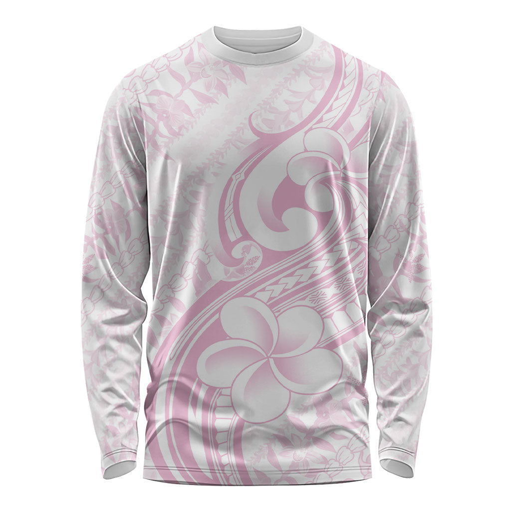Hawaii Plumeria Lokelani Pikake Lei Long Sleeve Shirt Poni Mama Polynesian Tattoo