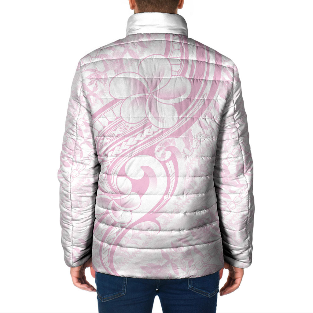 Hawaii Plumeria Lokelani Pikake Lei Padded Jacket Poni Mama Polynesian Tattoo