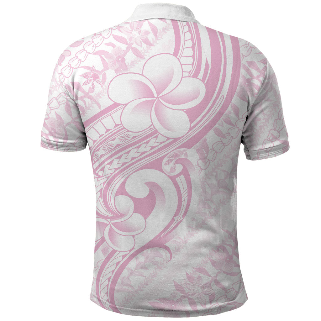 Hawaii Plumeria Lokelani Pikake Lei Polo Shirt Poni Mama Polynesian Tattoo