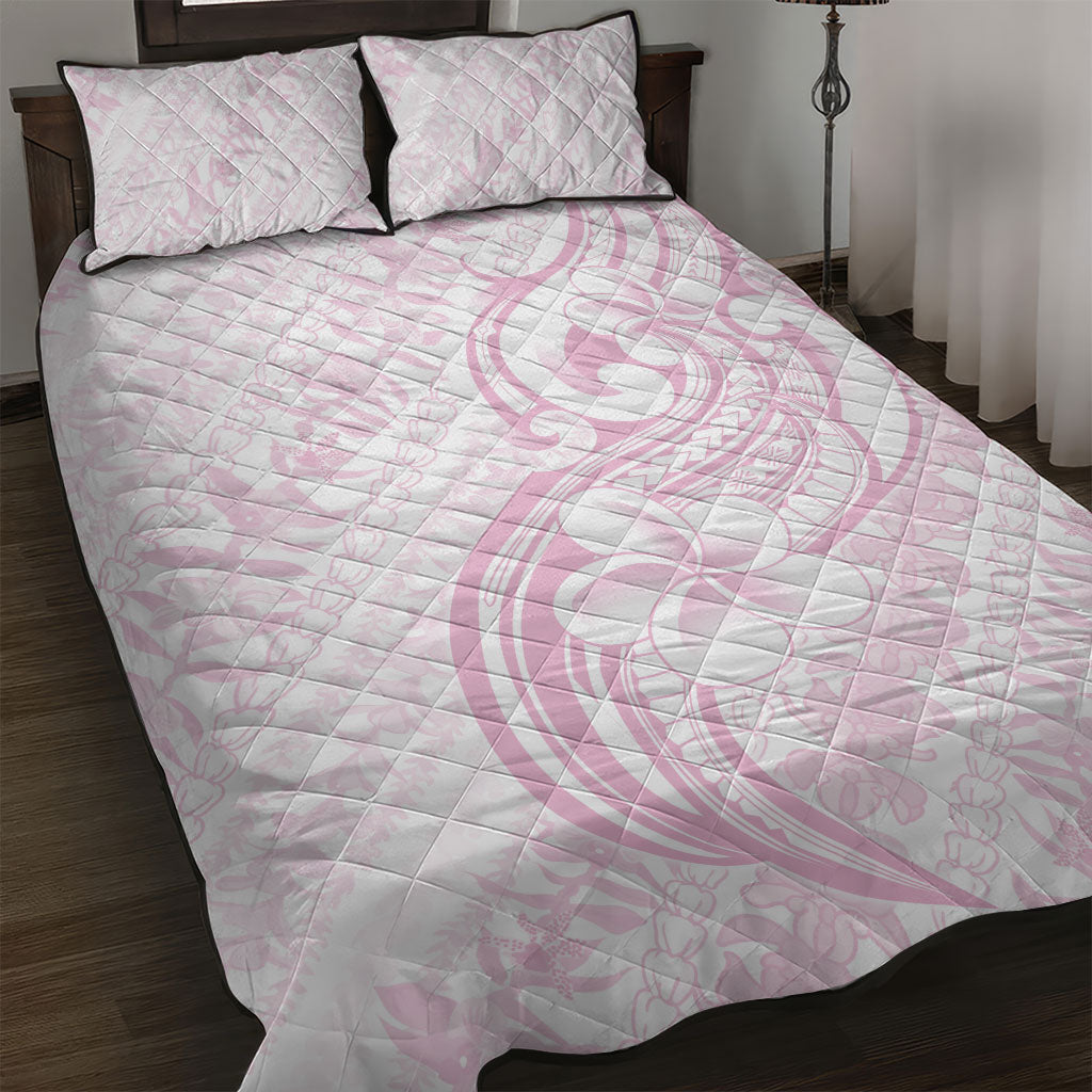 Hawaii Plumeria Lokelani Pikake Lei Quilt Bed Set Poni Mama Polynesian Tattoo