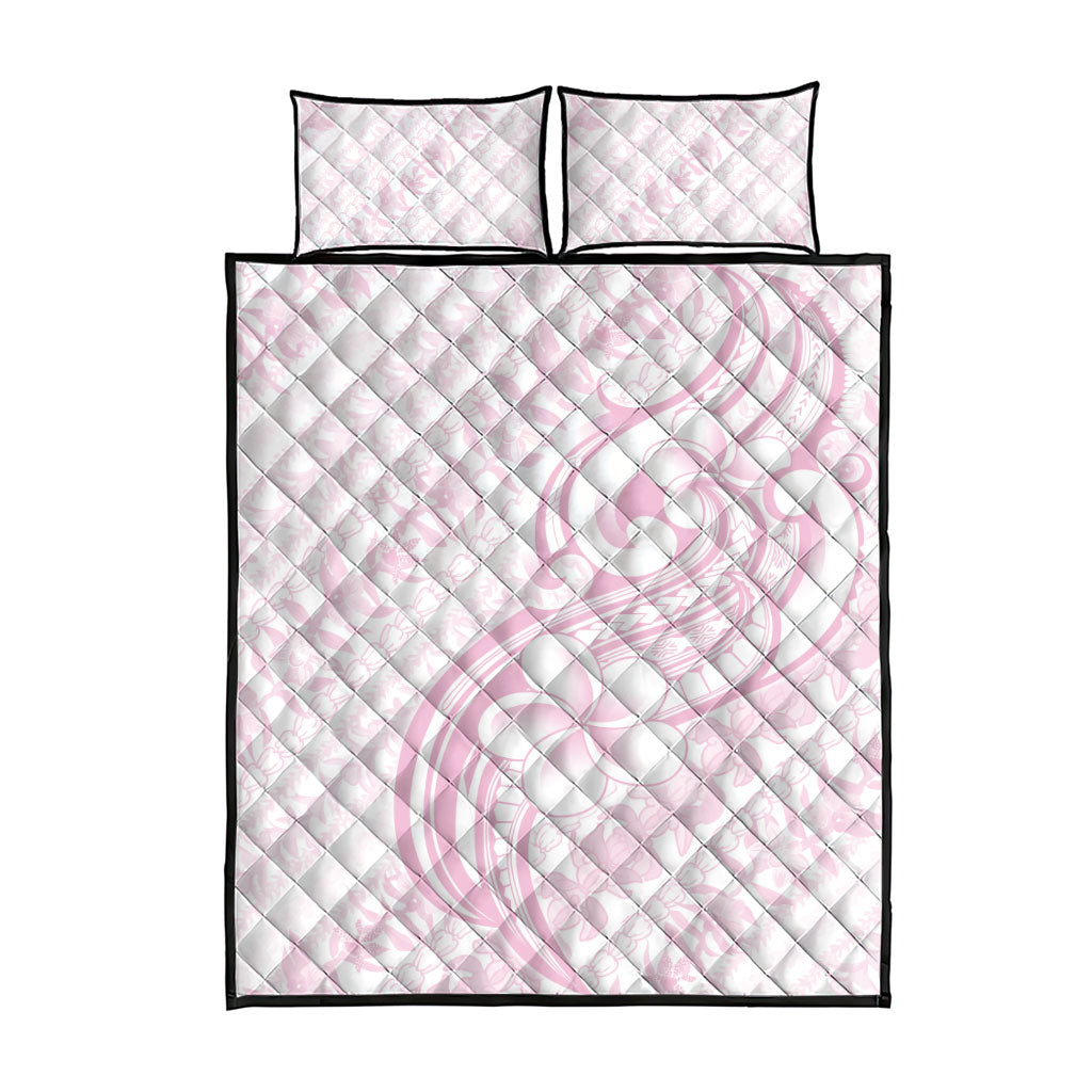 Hawaii Plumeria Lokelani Pikake Lei Quilt Bed Set Poni Mama Polynesian Tattoo