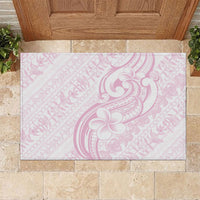 Hawaii Plumeria Lokelani Pikake Lei Rubber Doormat Poni Mama Polynesian Tattoo