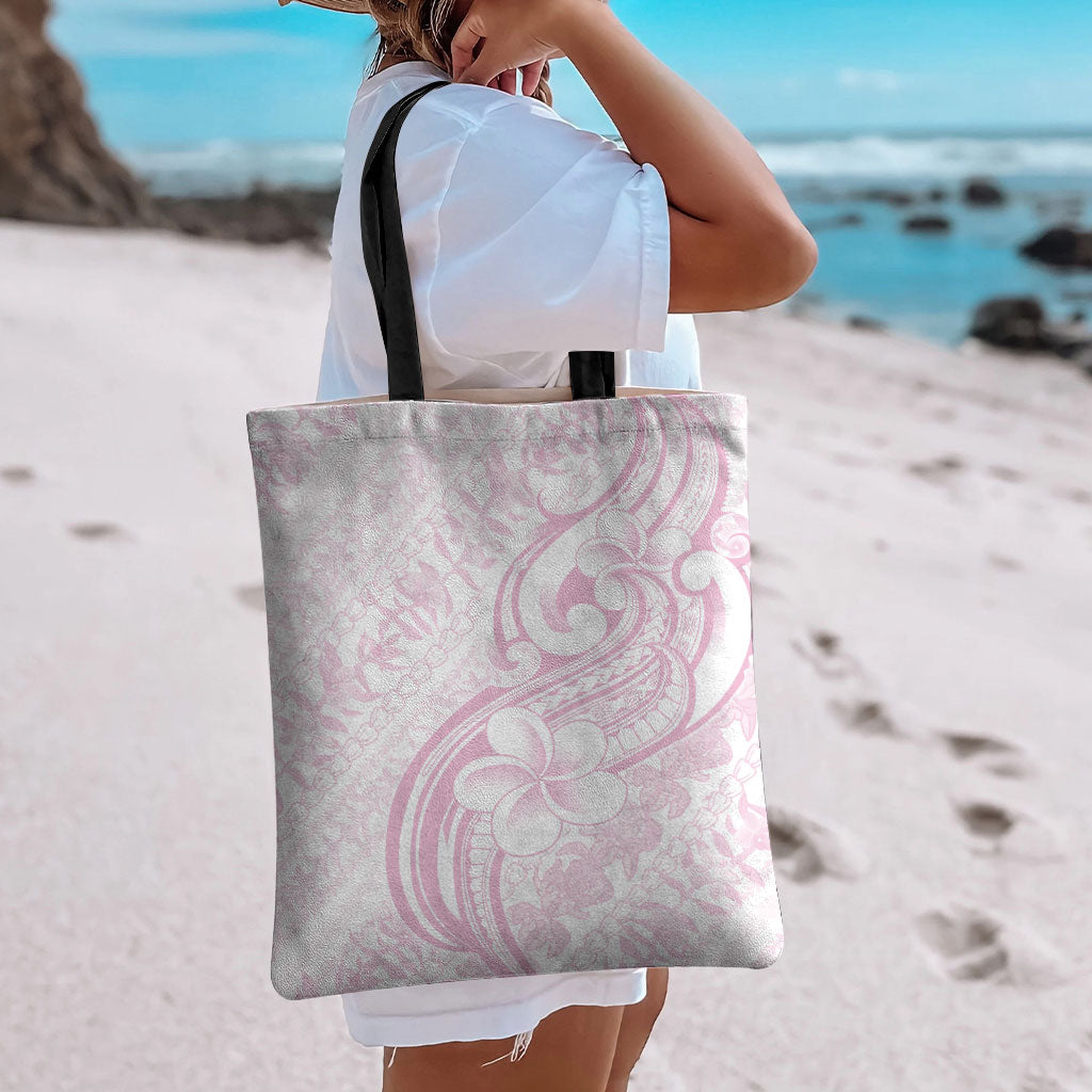 Hawaii Plumeria Lokelani Pikake Lei Tote Bag Poni Mama Polynesian Tattoo