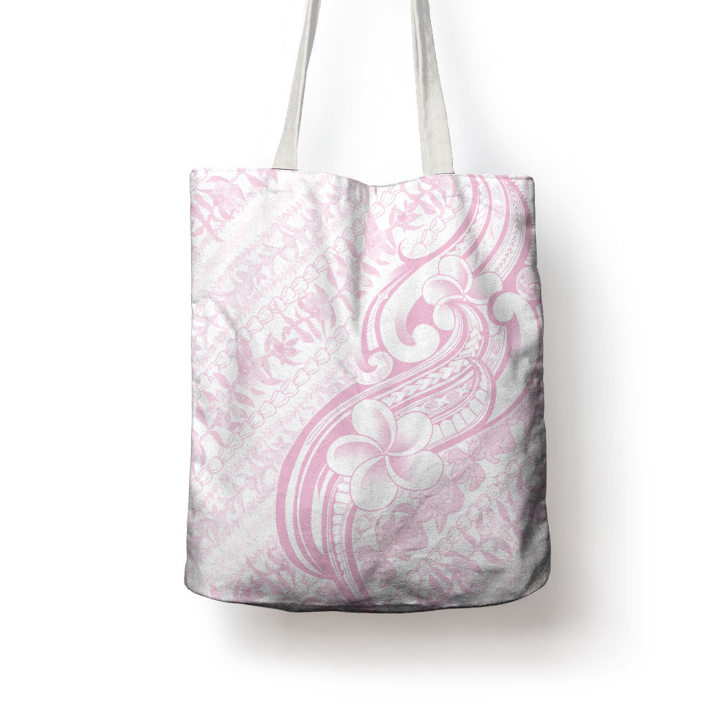 Hawaii Plumeria Lokelani Pikake Lei Tote Bag Poni Mama Polynesian Tattoo