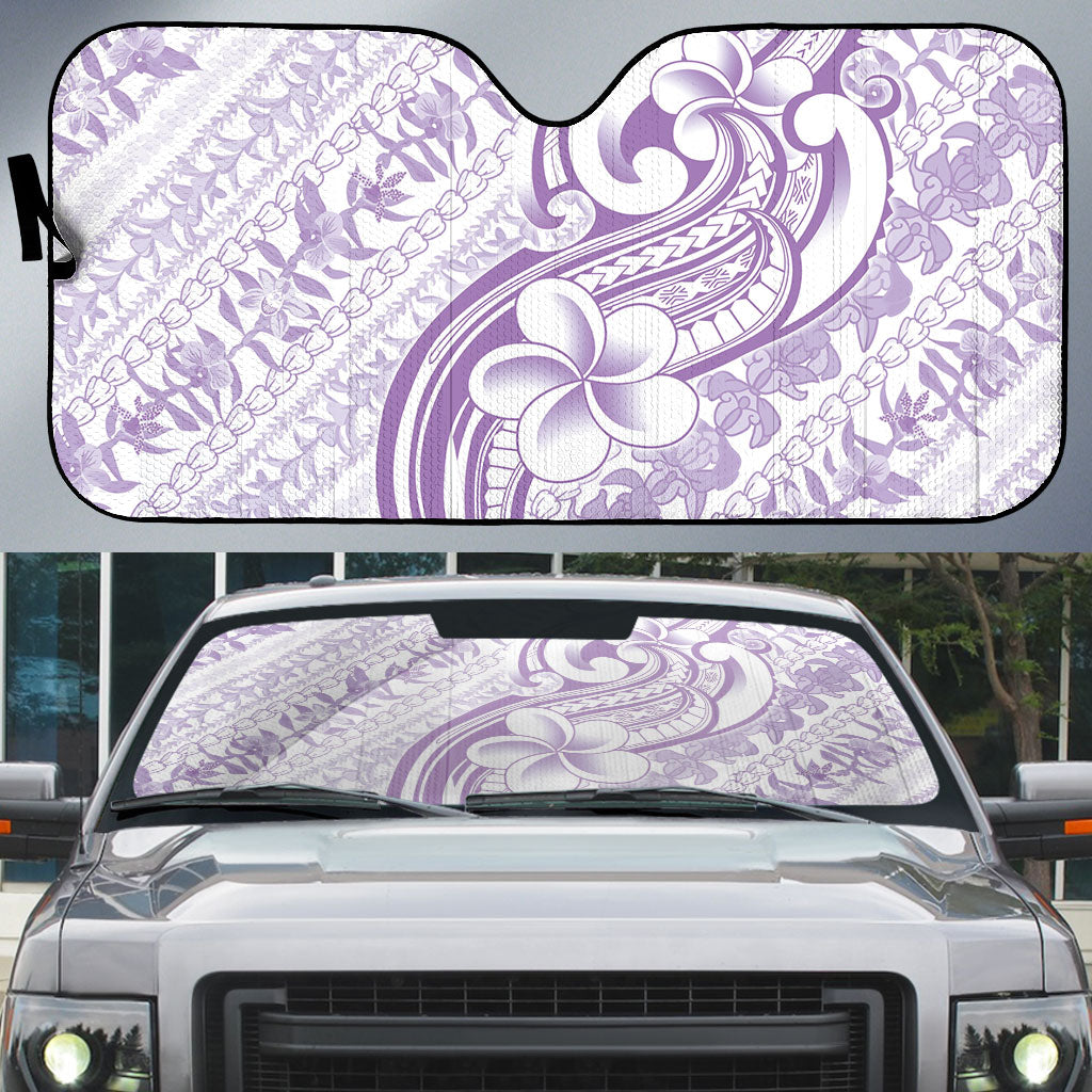 Hawaii Plumeria Lokelani Pikake Lei Auto Sun Shade Poni Polynesian Tattoo