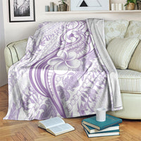Hawaii Plumeria Lokelani Pikake Lei Blanket Poni Polynesian Tattoo LT9 Purple - Polynesian Pride