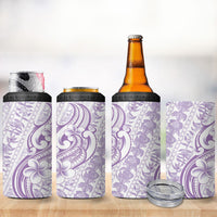 Hawaii Plumeria Lokelani Pikake Lei 4 in 1 Can Cooler Tumbler Poni Polynesian Tattoo
