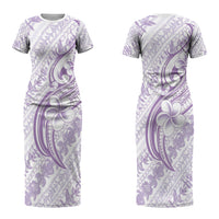 Hawaii Plumeria Lokelani Pikake Lei Couples Matching Short Sleeve Bodycon Dress and Long Sleeve Button Shirt Poni Polynesian Tattoo LT9 - Polynesian Pride