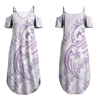 Hawaii Plumeria Lokelani Pikake Lei Couples Matching Summer Maxi Dress and Hawaiian Shirt Poni Polynesian Tattoo LT9 - Polynesian Pride